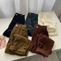 Trendy High Waist Corduroy Pants